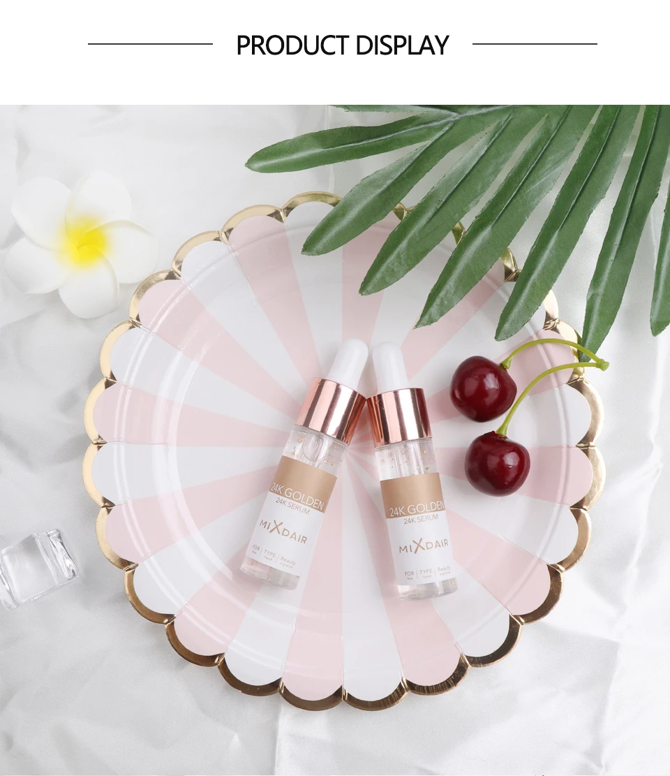 MIXDAIR Гиалуроновая кислота против морщин 24K Gold Serum Anti-Aging Увлажняющий крем Essence Уход за кожей Отбеливание ярче