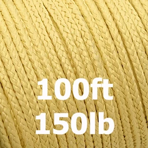 Желтая плетеная леска для рыбалки 100-2000lb кевларовый рыболовный помощник шнур кайт струна Открытый альпинизмом Кемпинг веревка - Цвет: 100ft 150lb
