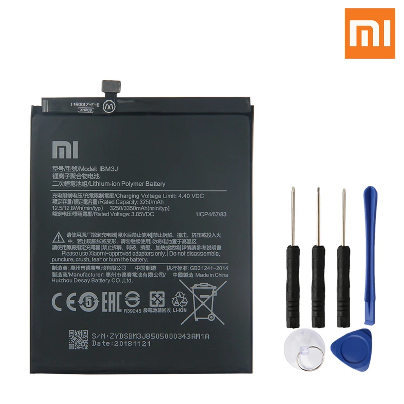 Xiao Mi оригинальная запасная батарея для телефона BM3J Xiaomi 8 Lite MI8 настоящая