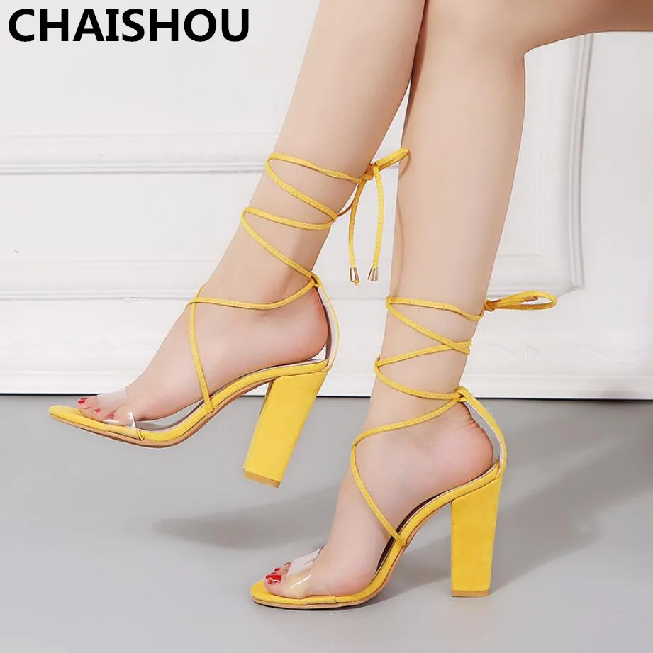 CHAISHOU/2019 г. Лидер продаж новые летние женские туфли-лодочки босоножки на высоком