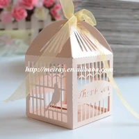 laser cut bird cage wedding favor boxes personalized paper box for wedding