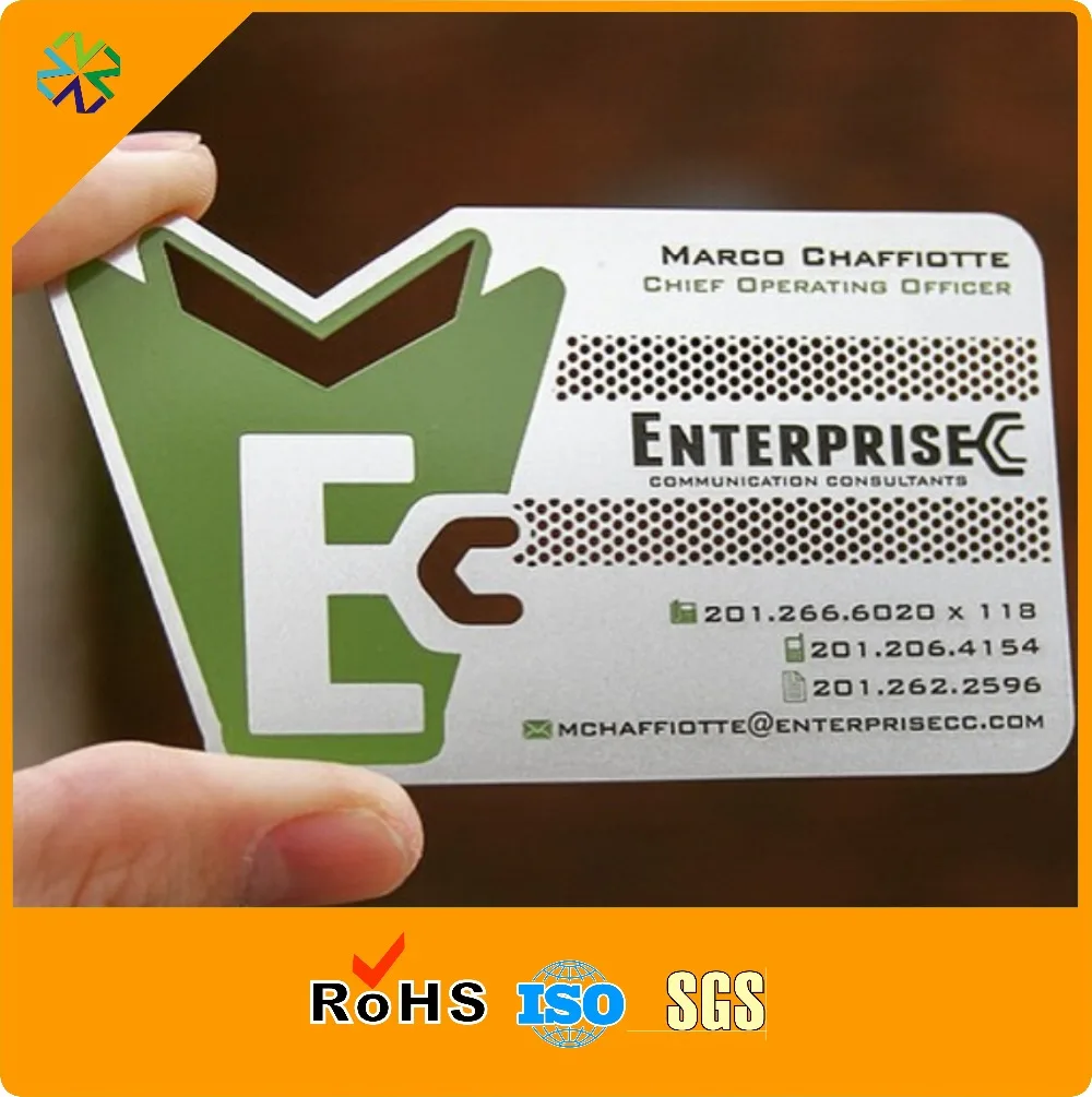 0.3mm 0.5mm 0.8mm thickness brass business cards metal visiting cards