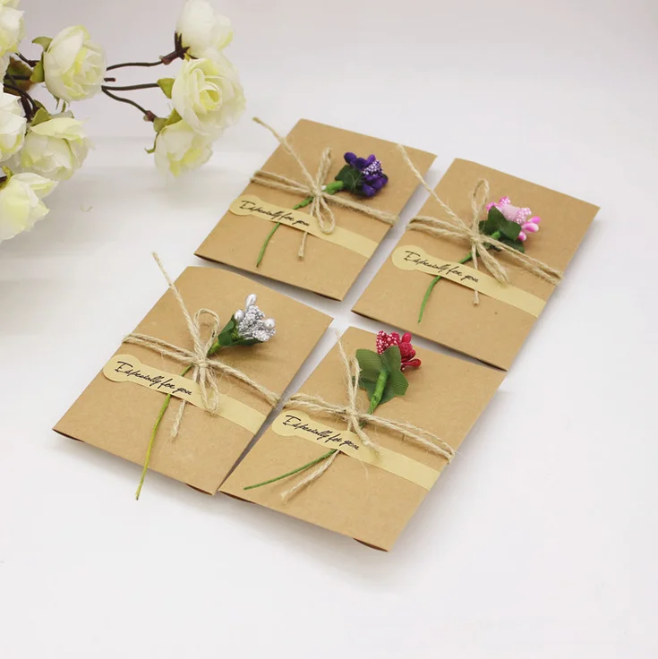 50 шт коричневые DIY крафт бумаги праздничные конверты открытки Пригласительные