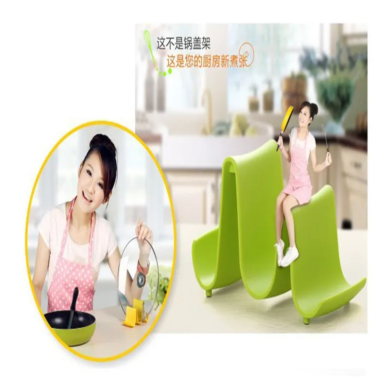 1 шт. ложка волнистый стиль пластиковый кухонный горшок крышка для сковороды