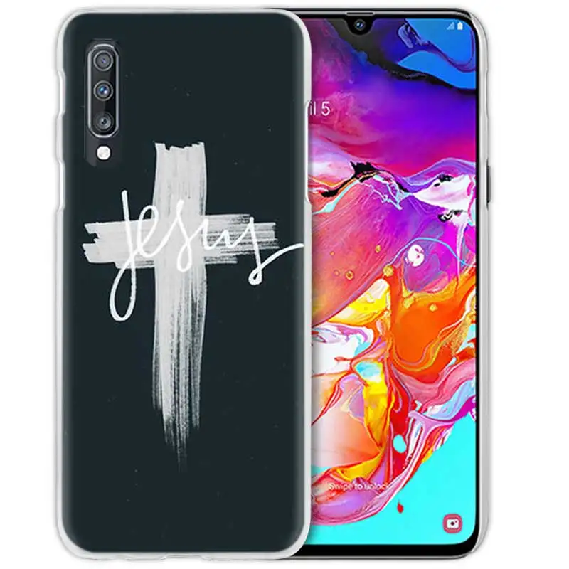С христианскими текстами и кросс-чехол для samsung Galaxy M40 A50 A80 A70 A60 A40 A30 A20e A10 J4 J6 плюс J8 жесткий чехол из ПК для телефона