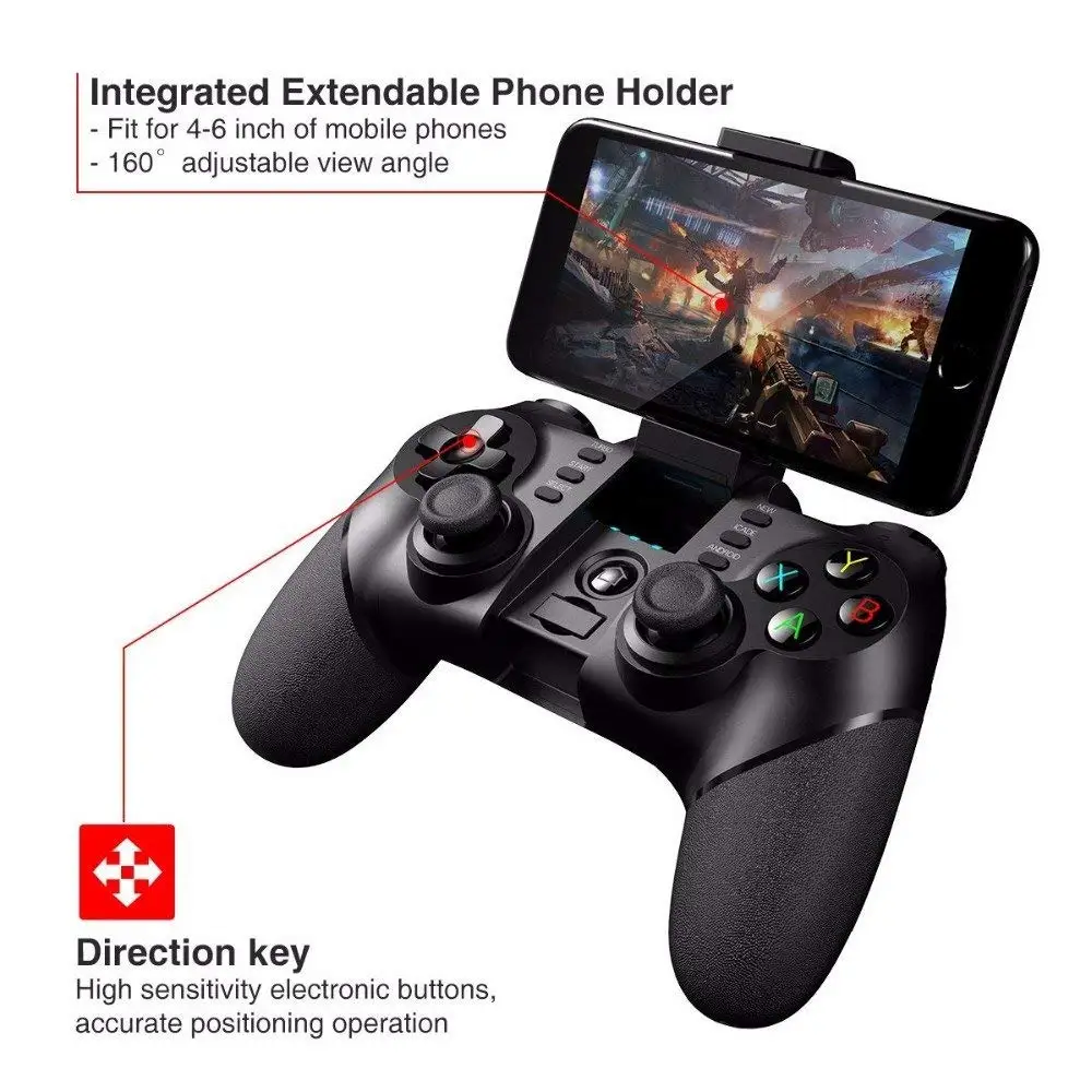 ZOMTOPIpega 9076 PG-9077 Bluetooth геймпад игровой коврик контроллер мобильный триггер джойстик для Android сотовый смартфон ПК бесплатно