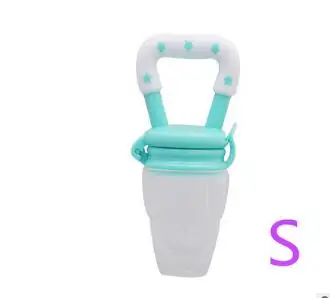 Light blue S Пищевая сумка для укуса Соска-пустышка для фруктового растительного кормления, детские пищевые добавки, тренажер, Детская соска, укусы, товары для кормления, пустышки - Цвет: Light blue S