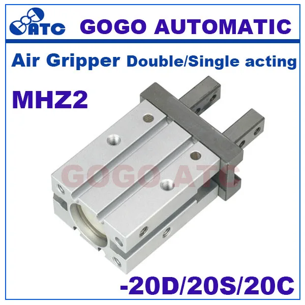 GOGO Высокое качество двойной/одинарного без/NC air цилиндр захвата MHZ2-20D/D1/D2 MHZ2-20S/C SMC тип Мини Пневматический захват
