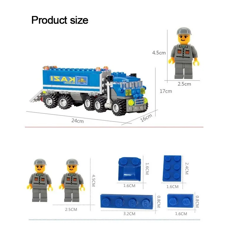 Строительные блоки маленькие строительные инженерные серии транспорт Грузовик