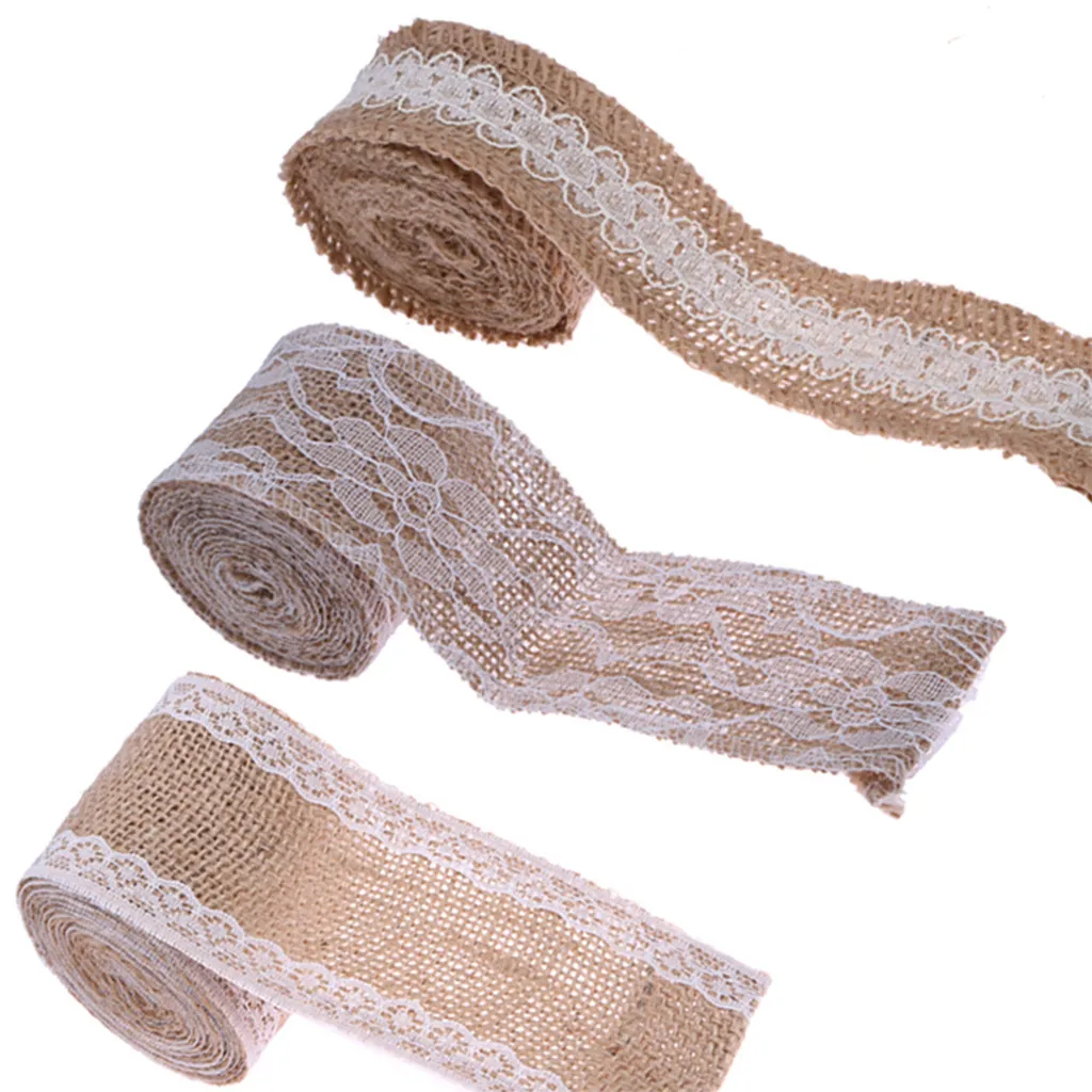 2 5 см x м/6 м/5cmx2m3varies 1 рулон натуральная винтажная джутовая Мешковина лента DIY сумка