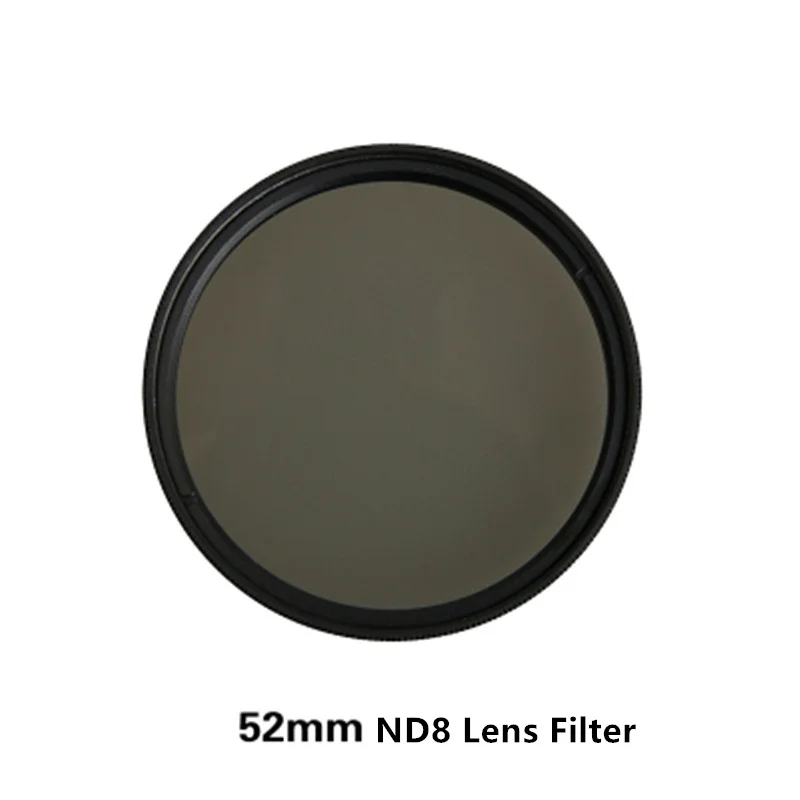 52mm ND8 Filter 52 мм UV CPL ND2 ND8 Star 8 желтый FLD фиолетовый красный фильтр объектива Крышка переходное кольцо для Gopro Hero 5 Go Pro GoPro5 аксессуары для камеры - Цвет: 52mm ND8 Filter