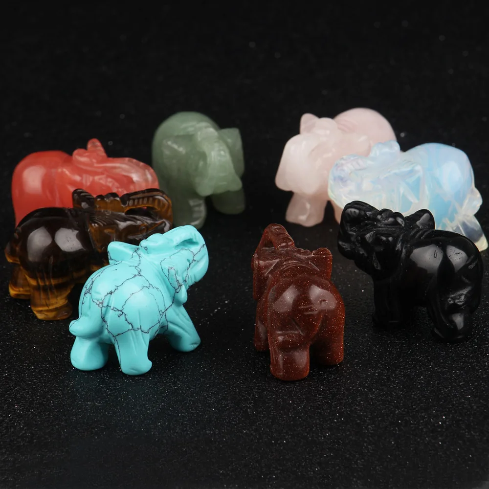 Опаловый слон фигурка тигровый глаз натуральный камень резной 1 5 дюйма розовый