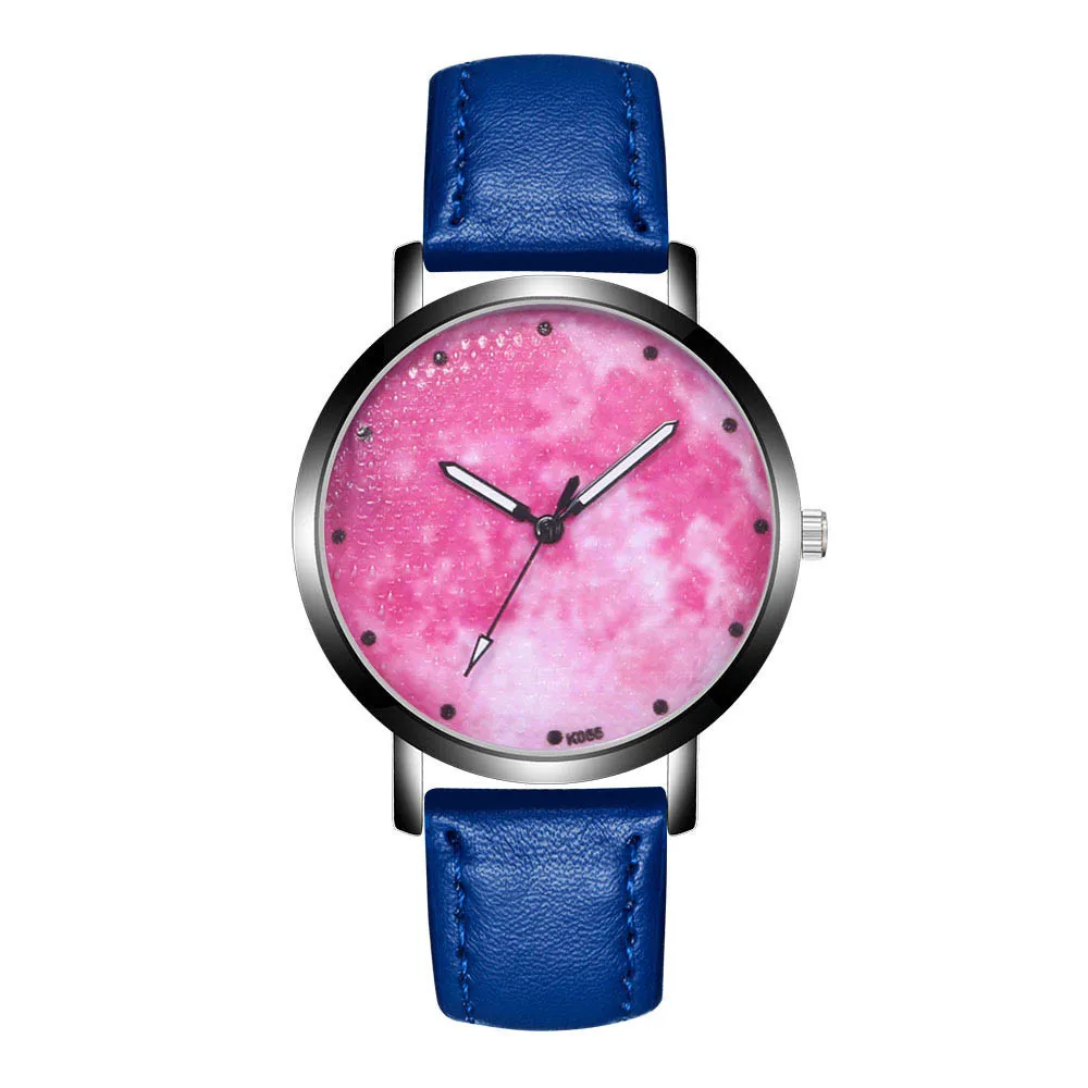 Мужские модные часы с кристаллами в стиле ретро кожаный ремешок имитация