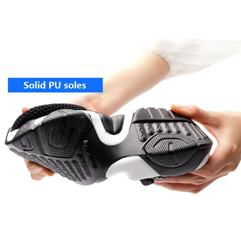 Новинка безопасная обувь дышащие плетеные Нескользящие колпачки со стальным