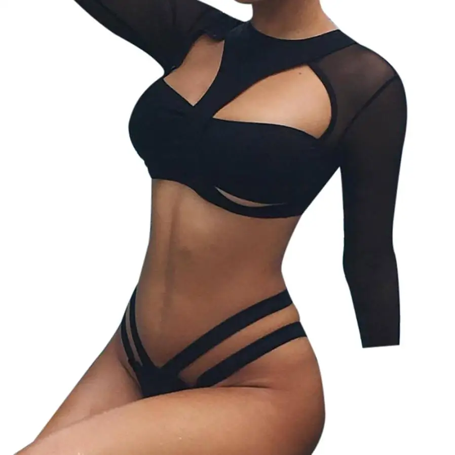 Купальник женский 2018 пуш ап мягкий бюстгальтер купальники сексуальный топ с