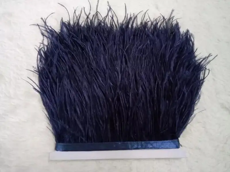 1 ярд/лот многоцветный длинный Плюмаж из страусиного пера бахрома trim13-15cm перо боа в полоску для праздничной одежды аксессуары GPD8194 - Цвет: Color12