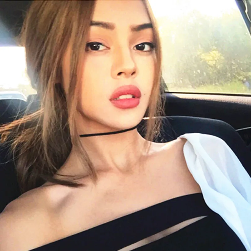 Ожерелье чокер 0 3 см ширина модное ожерелье для женщин 2016 готическое ручной