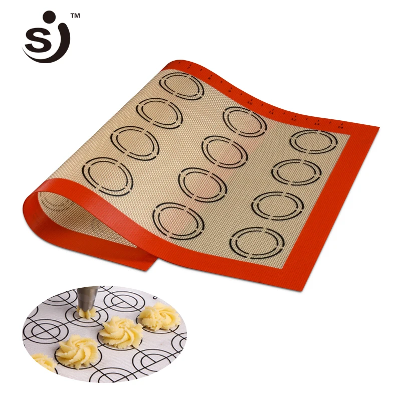 

SJ 42*29.5 cm Baking Mat Non-Stick Silicone Pad Sheet Bakeware pastry Tools Rolling Dough Mat for Cake Cookie Macaron slipat Kit