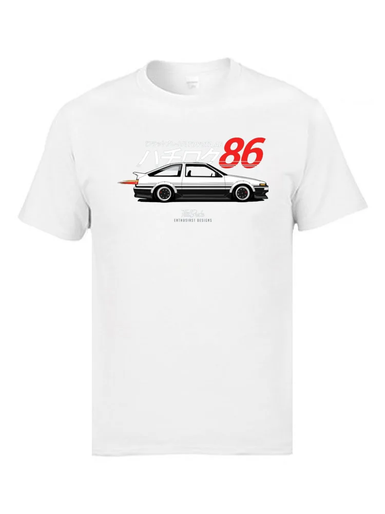 AE86 Начальная D JDM футболки GTR японские автомобили двигатель Тип мужские s хлопок Мужская Классическая футболка обычный Свитшот автомобиль