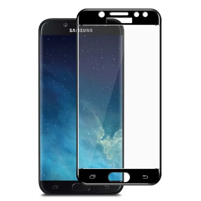 3D закаленное стекло для Samsung Galaxy j7 plus Полное покрытие экрана Взрывозащищенная