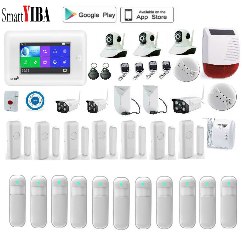 SmartYIBA совместима с Alexa App Контролируемая GPRS WiFi 3g сигнализация Система