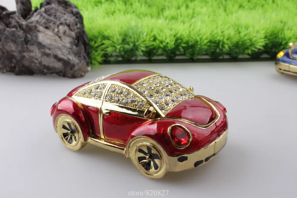 antique European car storage box old car decoration upscale miniature cars crafts jewelry box Metal Car Trinket Box Gift Box