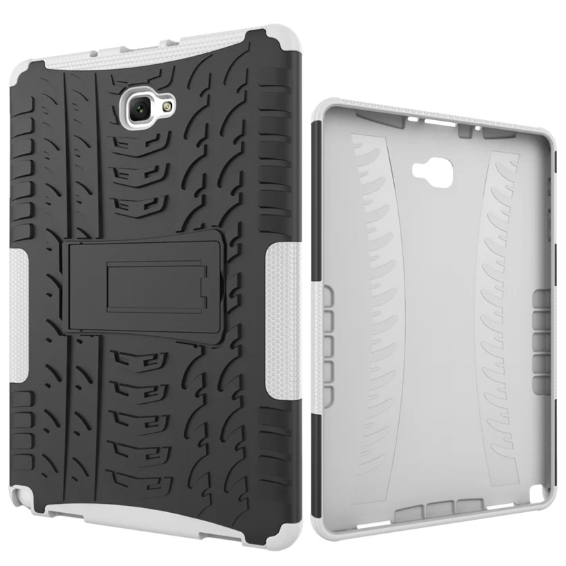 White Чехол для samsung Galaxy Tab A 10,1 чехол для планшета Battlegear PC+ TPU противоударный чехол для samsung P580 - Цвет: White