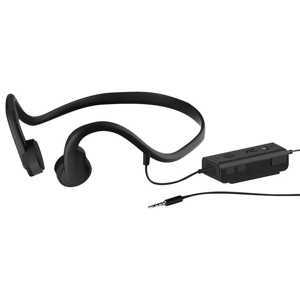 Черный Bluetooth V4.1 3,5 мм проводные наушники с головкой для костной проводимости, водонепроницаемые наушники с шумоподавлением, беспроводные Спортивные bluetooth наушники с микрофоном - Цвет: Черный