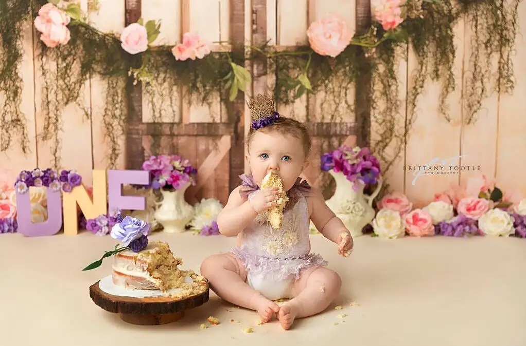 Фотофон MEHOFOTO для малышей с цветочным узором детский фон фотостудии украшение дня