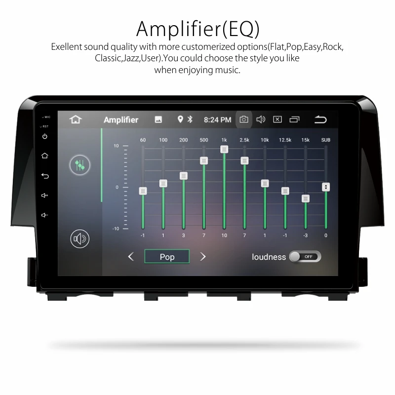 Dinpei Android 9 0 автомобильный Радио мультимедийный плеер для Honda Civic 2016 2017 2018 gps