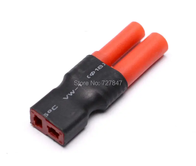 1 PCS HXT 4MM 4.0MM 4.0 to T Plug Male / Female Adapter Lipo Battery Bullet Deans Wireless Connector |