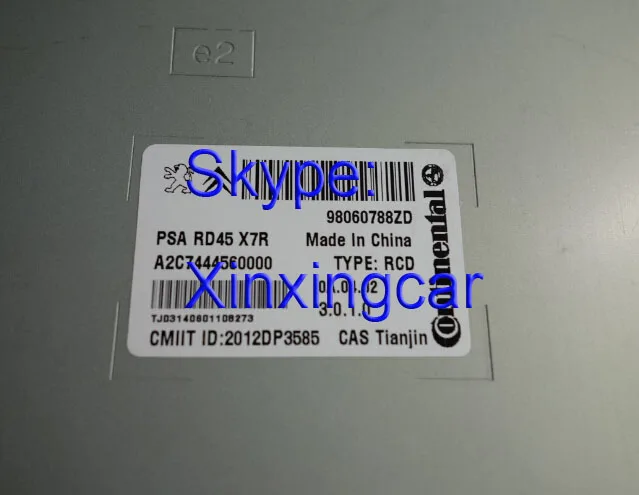 Оригинальный автомобильный радиоприемник RD45 X7R CD USB Bluetooth для Peugeot 207 206 307 308 807 Citroen