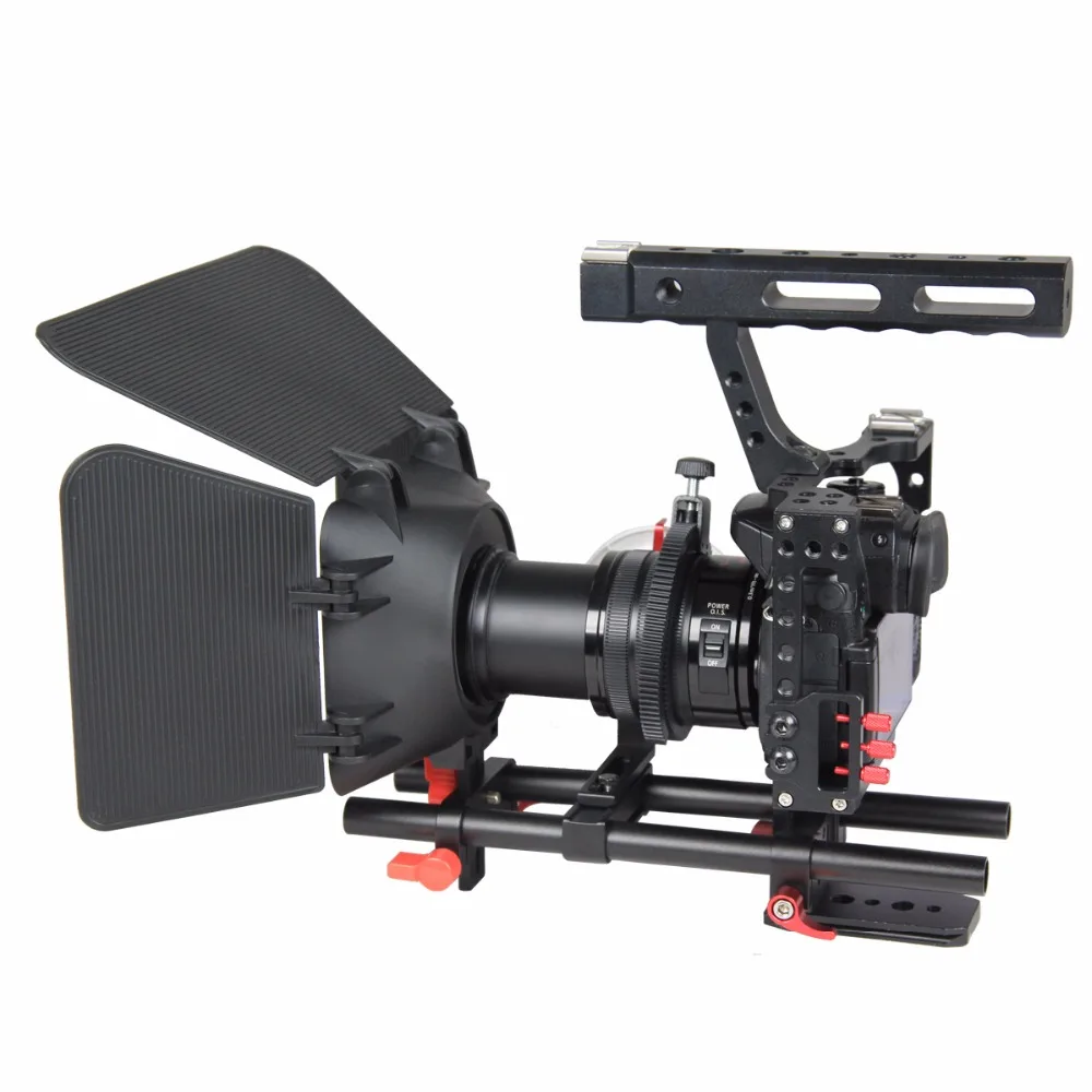 Комплект для DSLR Rig с ручкой стабилизатор камеры + стержень 15 мм фокус Матовая