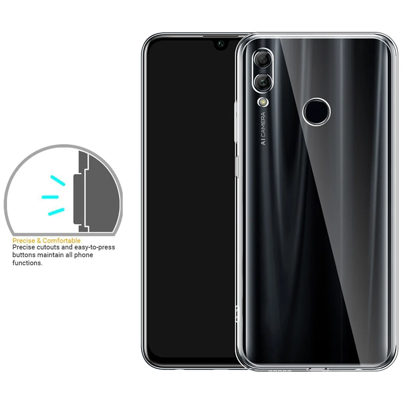 Тонкий прозрачный чехол для huawei Honor 8X Мягкий ТПУ силиконовый защитный 8x Max