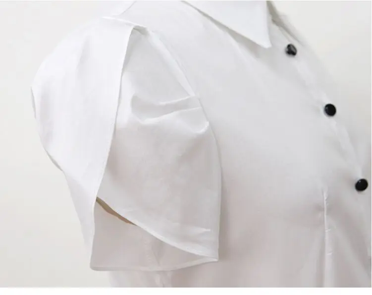 Новинка 2015 года Модные однотонные белые рубашки Летний стиль xs-5xl блуза на