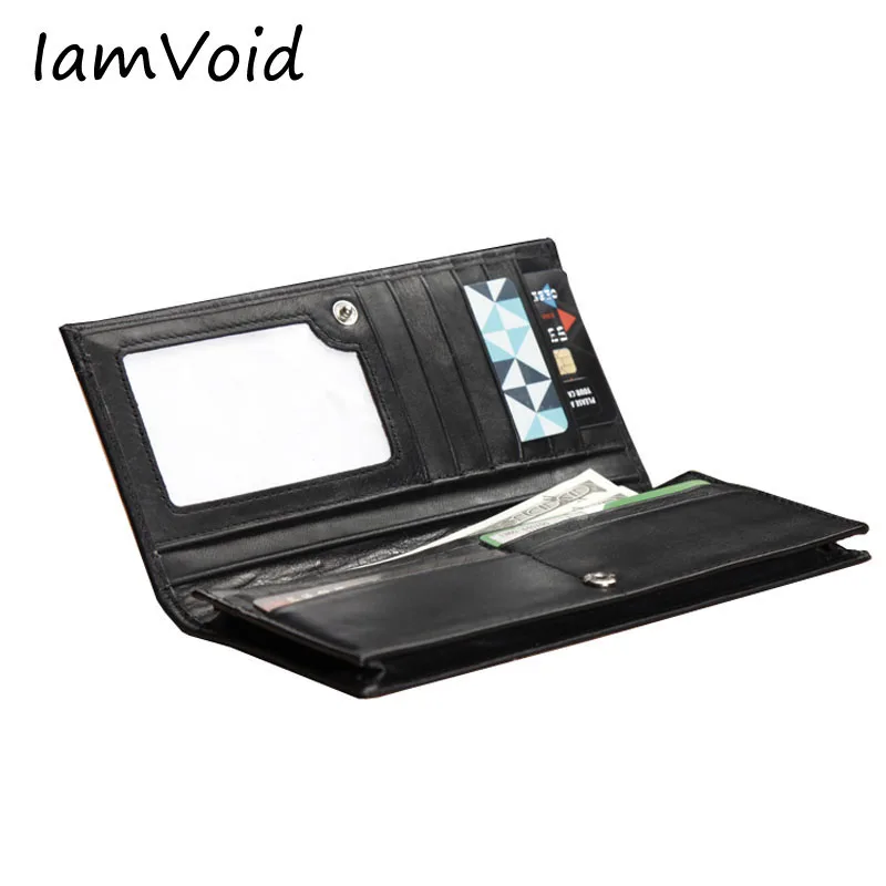 Iamvoid модельер многофункциональный бумажник Пояса из натуральной кожи кошелек Для женщин длинные Стиль коровьей бумажник с красной линии сшивание