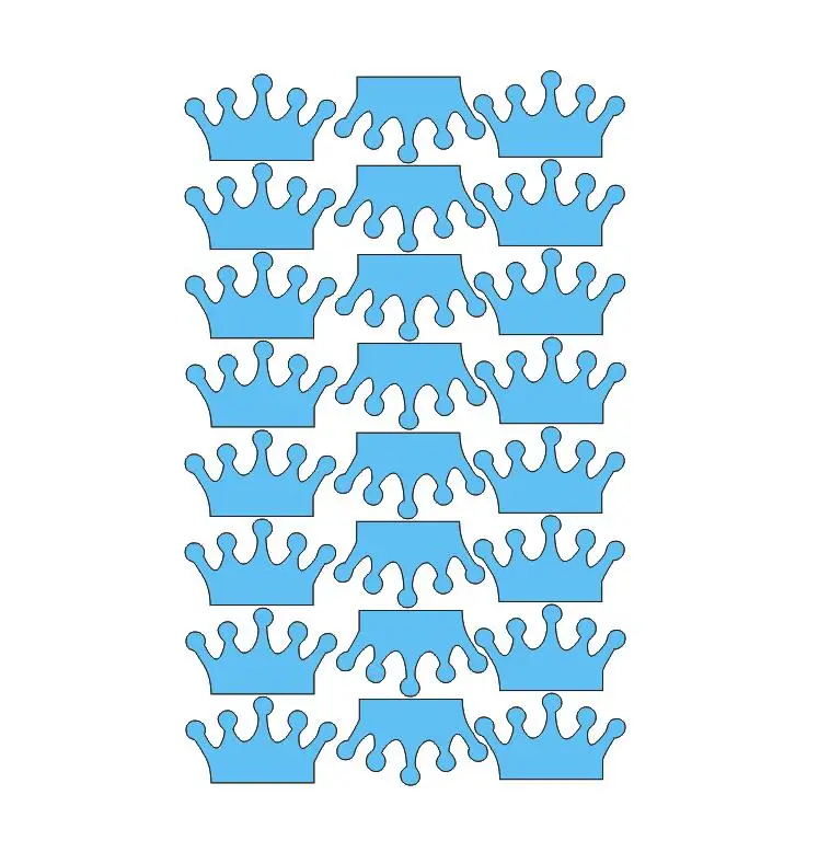 Light Blue 24 шт./компл. в скандинавском стиле милая Корона Форма Наклейка на стену для детей художественная роспись подарки для девочек Декор Принцесса Королева виниловые наклейки на стену - Цвет: Light Blue