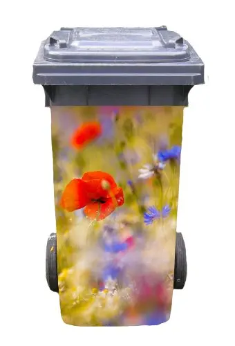 DIY красивые цветы клей съемный водостойкий стикер Наклейки мусорное ведро