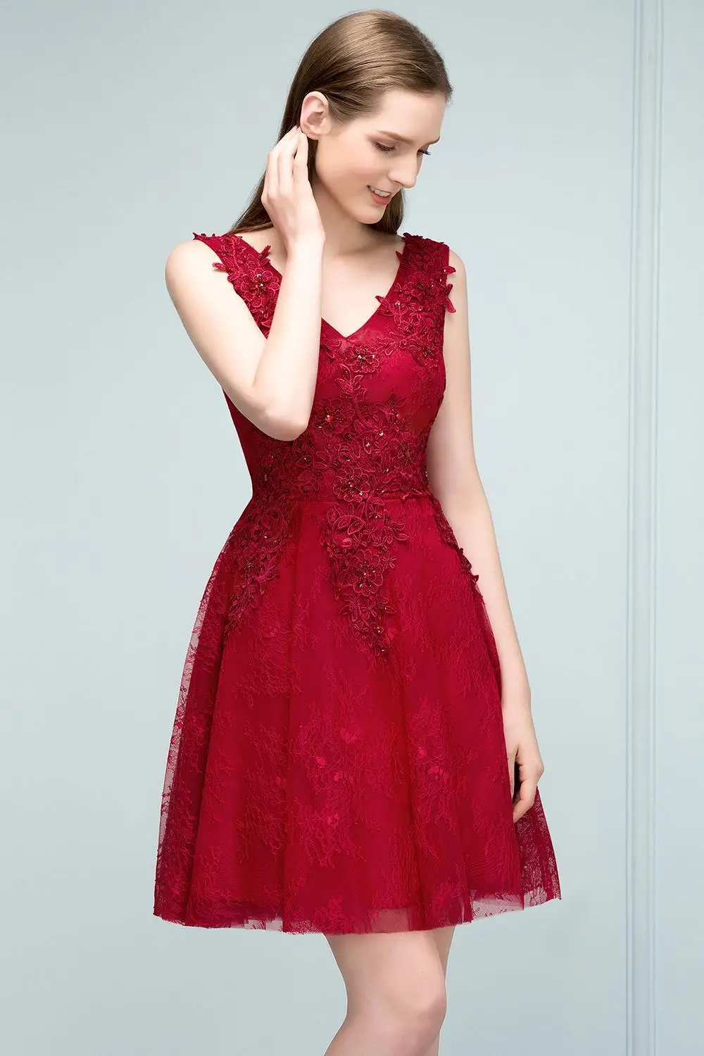 vestidos de baile бургундское ТРАПЕЦИЕВИДНОЕ короткое длинное платье для выпускного вечера es с v-образным вырезом элегантное недорогое длинное платье с аппликацией для выпускного вечера