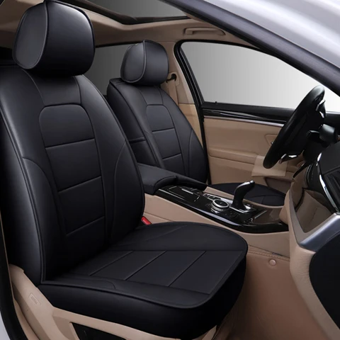 AutoDecorun чехлы для сидений из воловьей кожи для Mercedes-Benz CLK 200K 240 350 чехлы для автомобильных сидений Аксессуары для автомобильных сидений - Название цвета: Black
