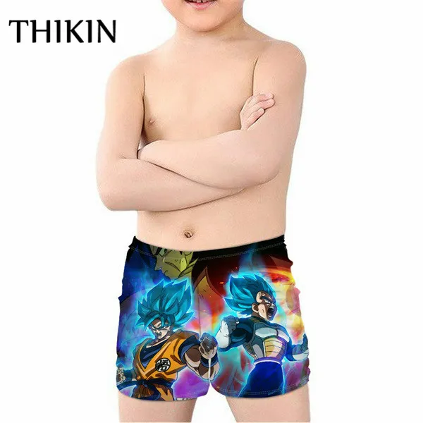 as picture THIKIN/летние детские плавки для мальчиков; крутые детские купальные костюмы с 3D принтом динозавра; пляжные спортивные шорты для купания - Цвет: as picture