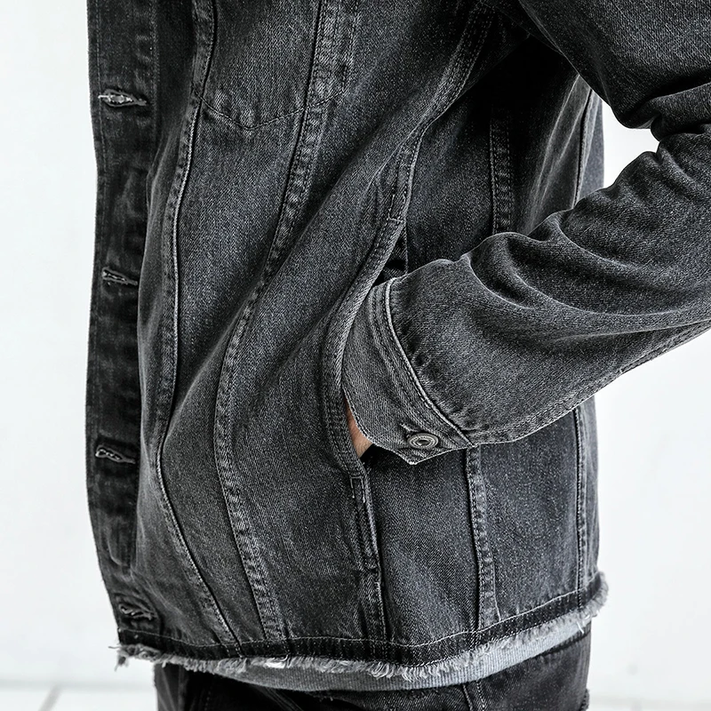 Simwood 2018 на весну и зиму новая джинсовая куртка Для мужчин Slim Fit Мода Большие джинсы верхняя одежда