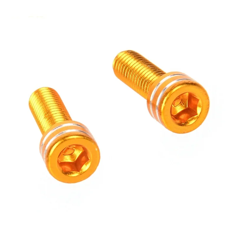 

Mountain Bike Brake Rotor Bolts Mtb Cycling M5*15 Screws 7075 T6 Cycle Bicycle Brake Disc Bolts Screw 2pcs For Bottle Cage