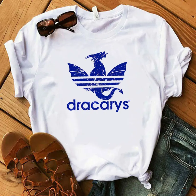 41475w Dracarys футболка для женщин футболки Игровые летние мама дракона Harajuku Camisetas футболки Vogue Эстетическая одежда - Цвет: 41475w
