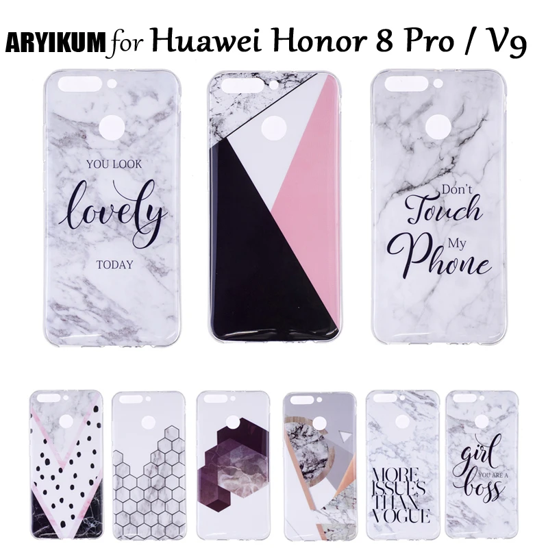 ARYIKUM Marble Stone Case For Huawei Honor V9 Pro 4gb 64gb 6gb Silicone Phone Accessories Cover 8 |