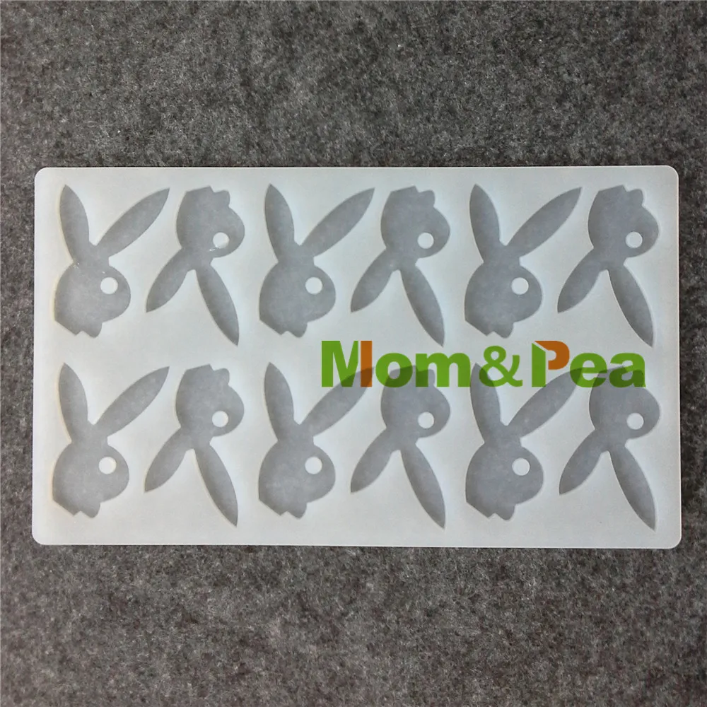 

Mom & Pea CX081 силиконовая форма в форме головы кролика, шоколадная форма для украшения торта