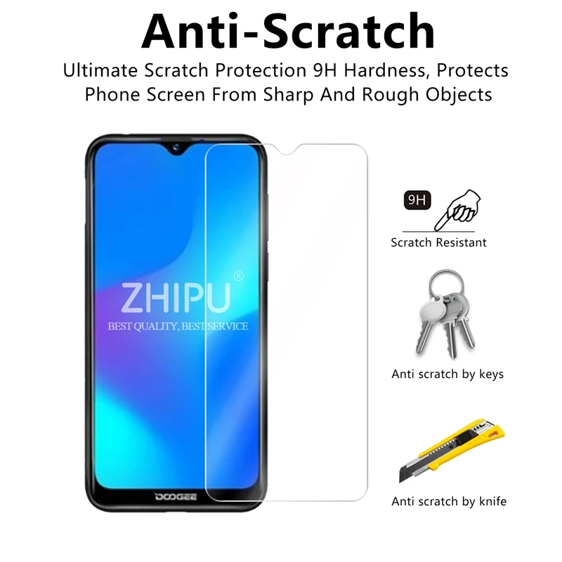 10 шт. закаленное стекло Для DOOGEE X90L Защитное для экрана 2.5D 9H Премиум Закаленное