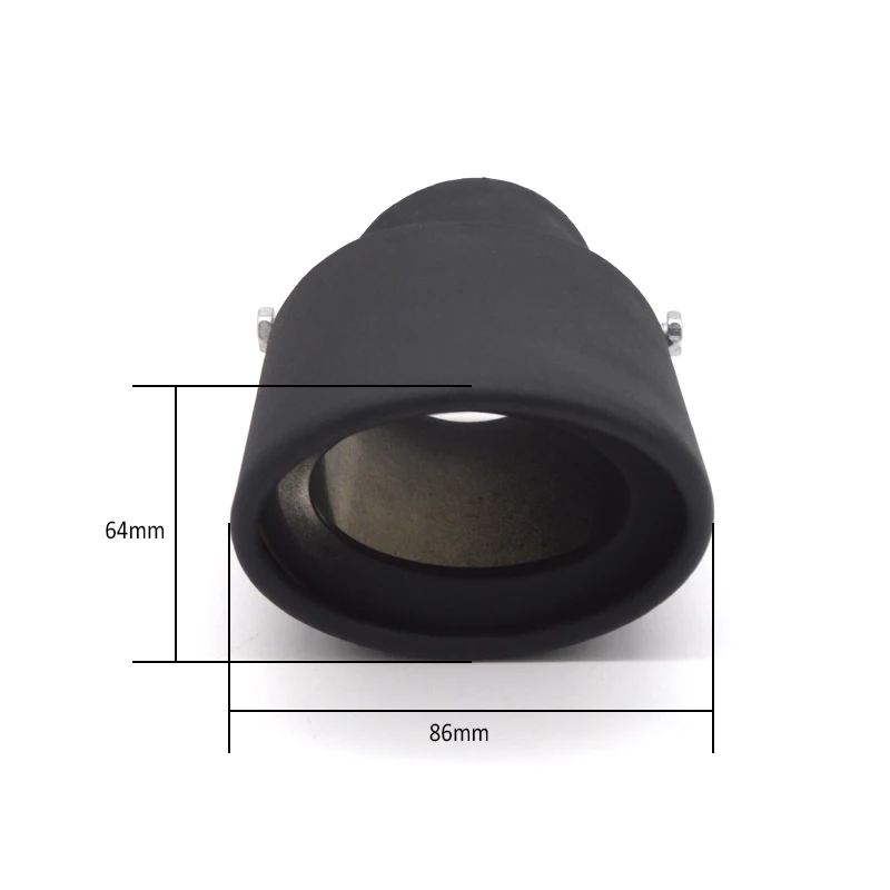 Универсальный хромированный глушитель выхлопной трубы из нержавеющей стали для