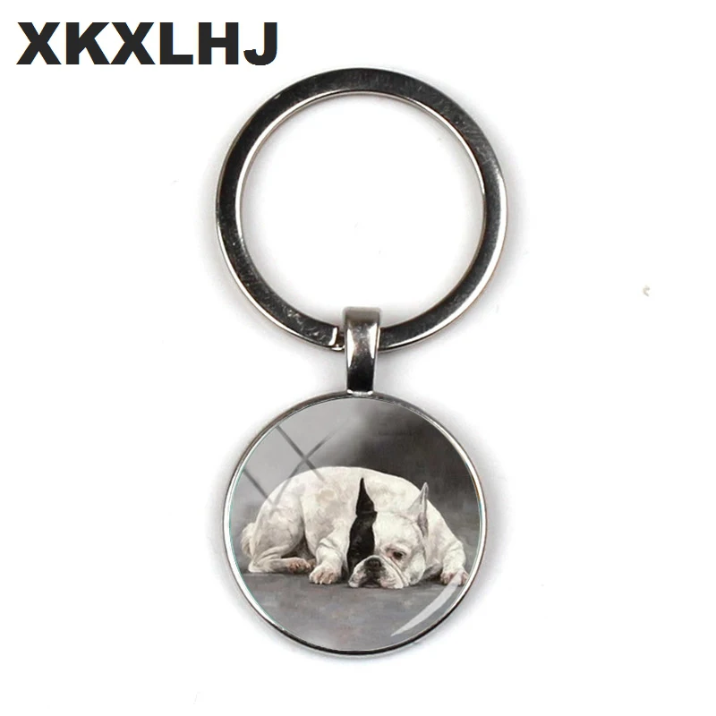 XKXLHJ модное кольцо для ключей бульдог Английский Круглый ручной работы ремесло