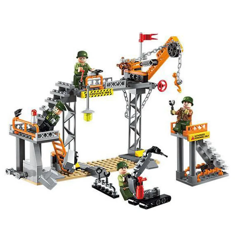 Боевой завод сцена сборная бронированная модель автомобиля строительные блоки